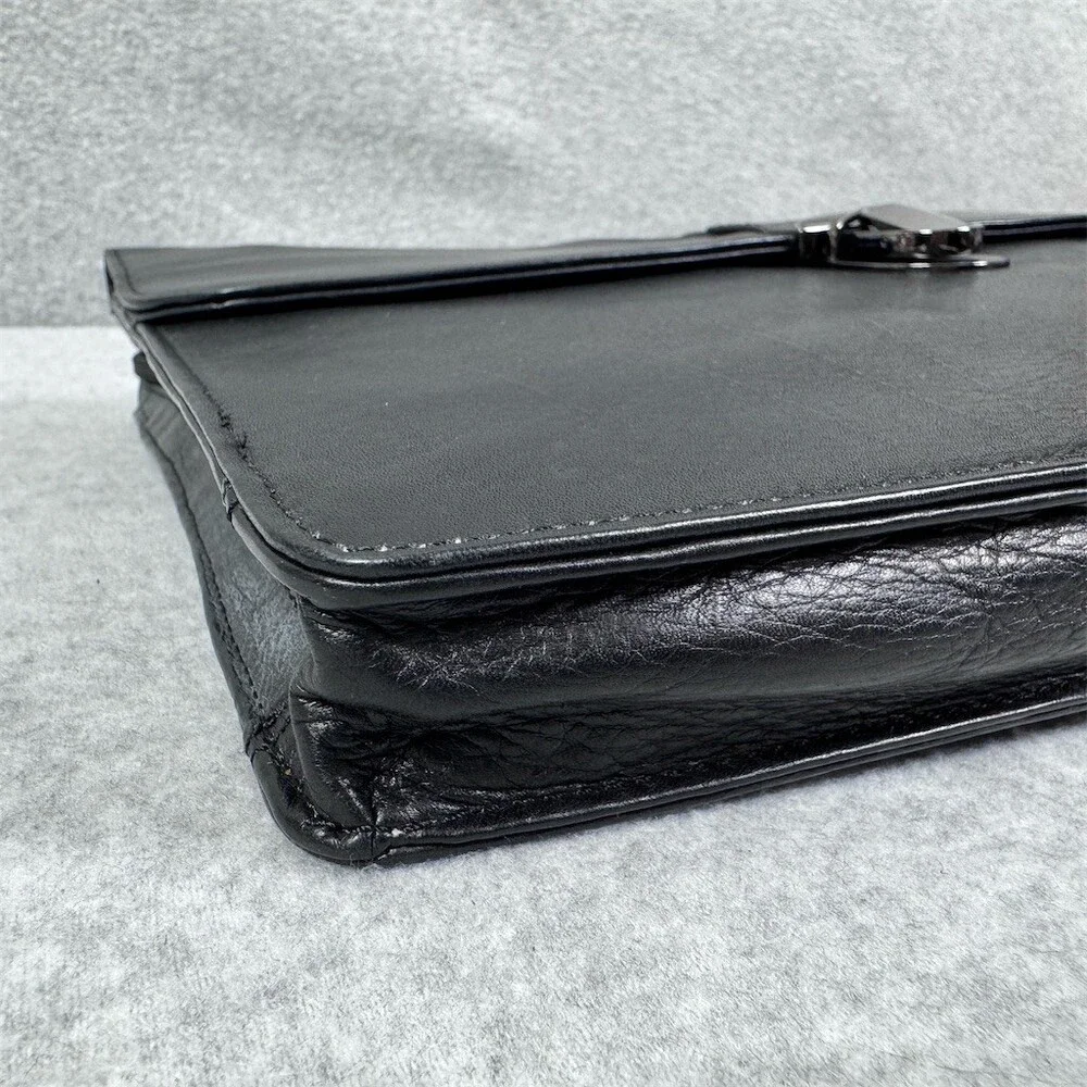 Kenneth Cole New York Portfolio Soft Leather Briefcase Black Strap Included